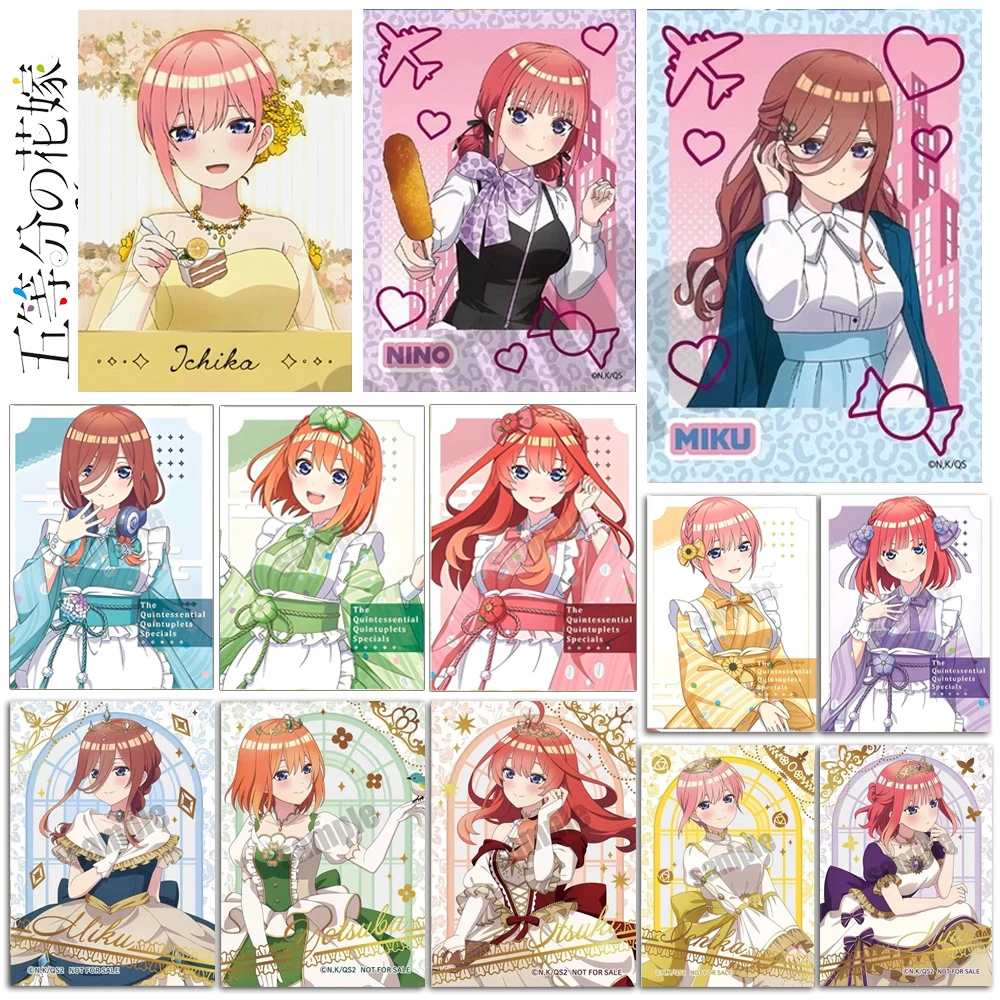 

Набор из 5 коллекционных карточек The Quintessential Quintuplets с блестками (Накано Нино, Ичика, Мику, Йоцуба, Ицуки) – идеальный подарок на праздник