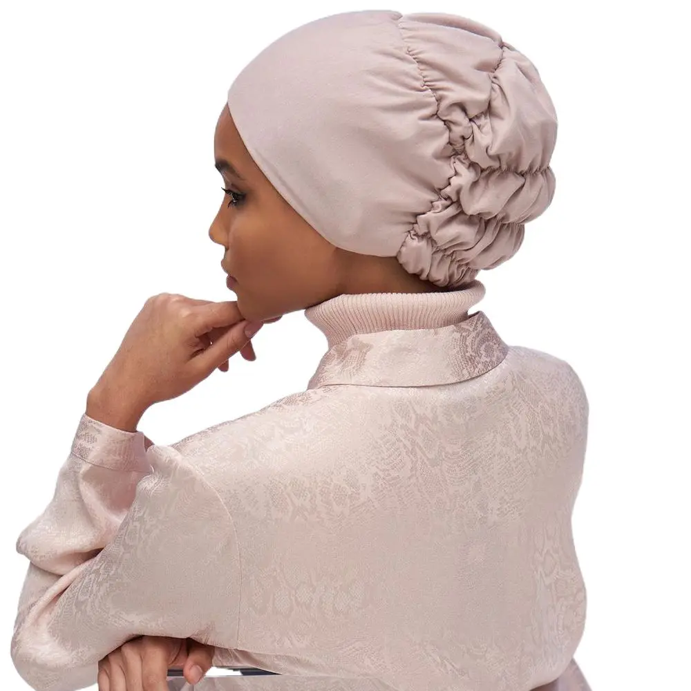 

Elastic Unique Headscarf Islamic Bonnet Muslim Cap Women Hat Turban Head Wrap