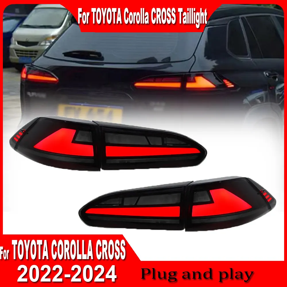 Car Styling Tail lights For Toyota COROLLA CROSS LED Tail Light 2022 2023 2024 Tail Lamp DRL Rear Turn Signal Auto Accessories