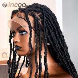 Perruque synthétique tressée dreadlock 40 pouces, postiche complète lace front, mèches papillon pour femmes noires, perruques torsadées sénégalaises douces