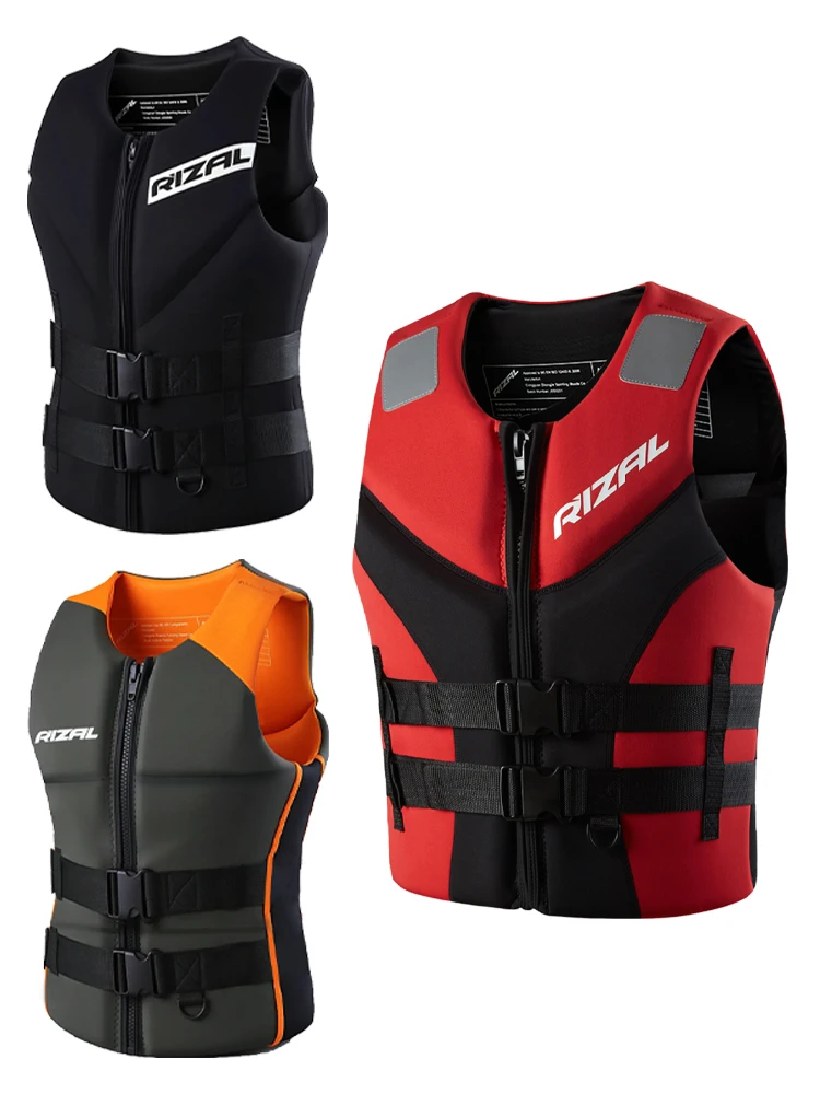 Gilet de flottabilité sans manches pour homme avec fermeture éclair frontale – Aide à la flottabilité pour bateau à moteur, kayak, surf, paddle board et sports nautiques estivaux