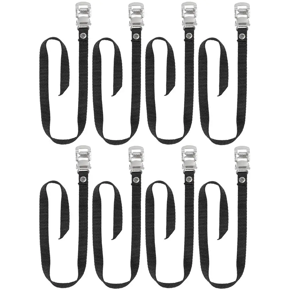 8 Pcs Elliptical Bike Pedal Straps Gym Cycle Portable Exercise Footrest Fixing Black Child