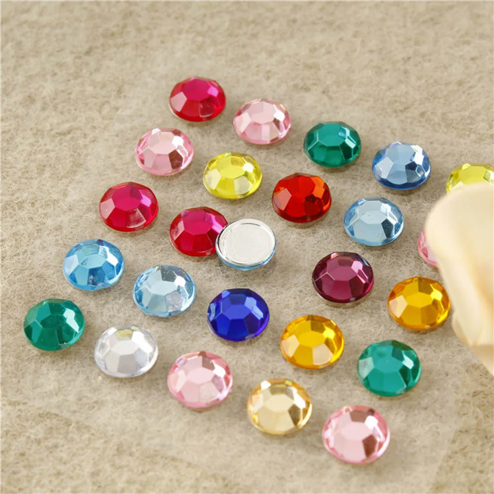 

12 Sheets Rhinestone Sticker Creative Round Crystal Stickers DIY Scrapbook Face Painting Acrylic Bling Gems Stickers for Crafts