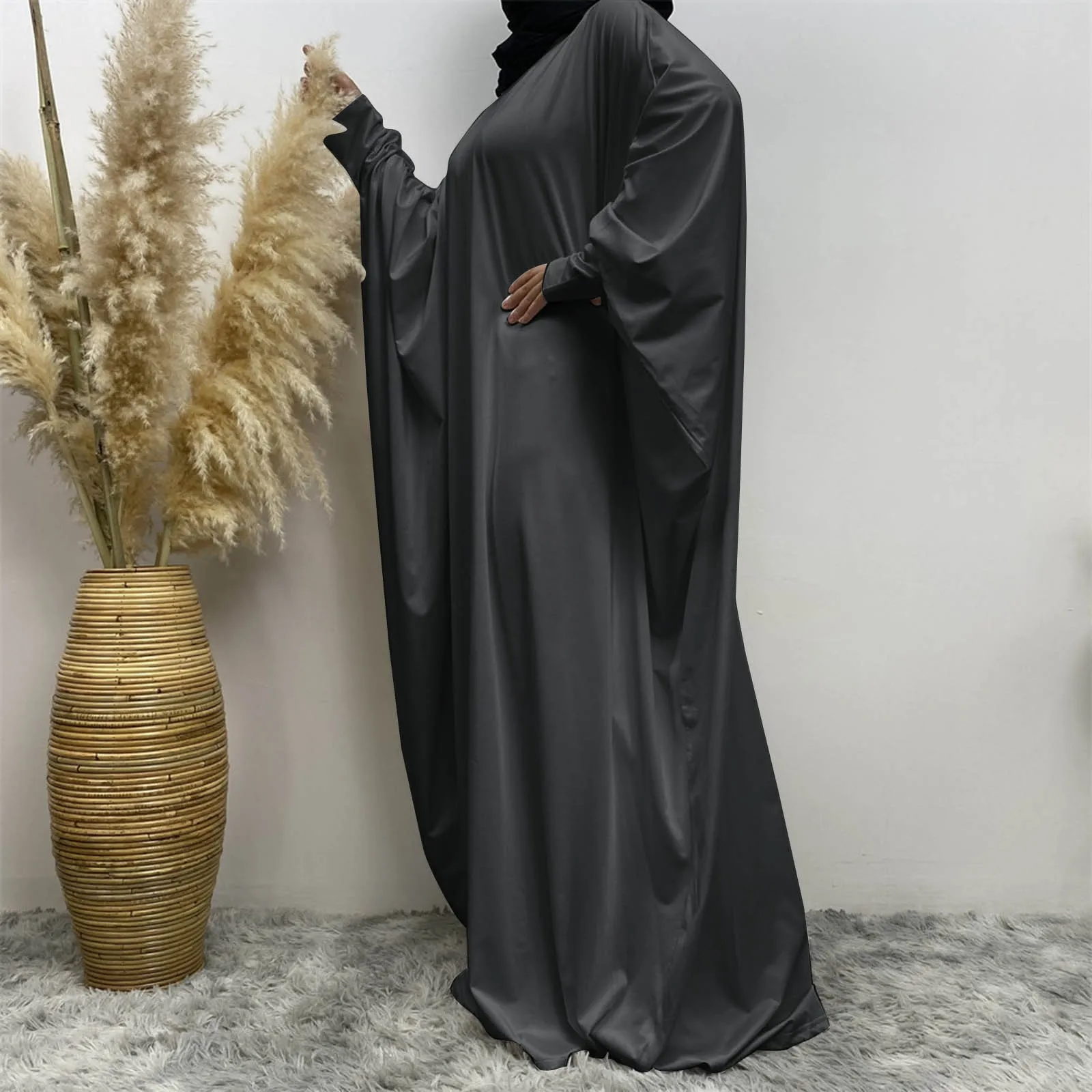 

New Ramadan Muslim One Piece Prayer Hijab Dress Garment Full Hooded Women Cover Niqab Islam Dubai Modest Abaya Eid Clothing