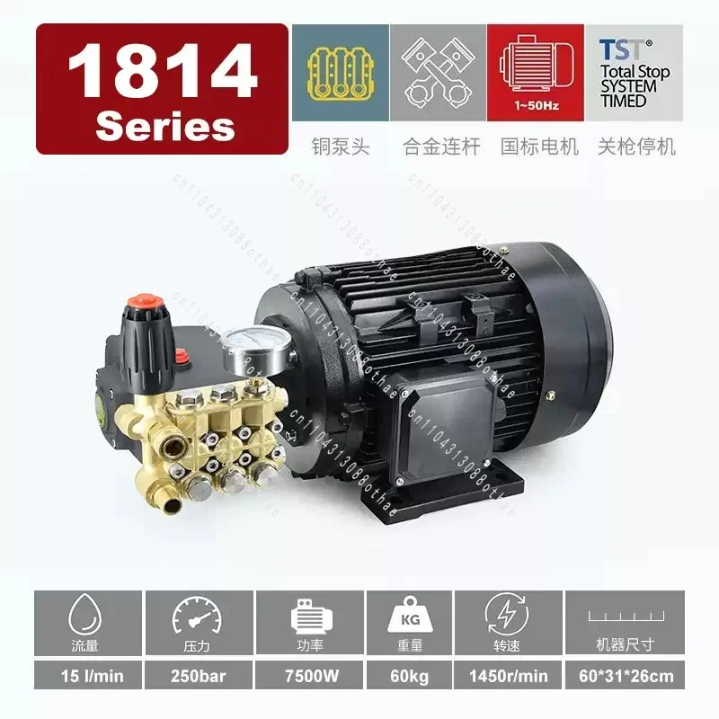 High Pressure Washer Car Wash 1.6-1.8KW 80-100bar 10LPM QL-390 Brass Plated Triplex Plunger Pump Household Washing Machine