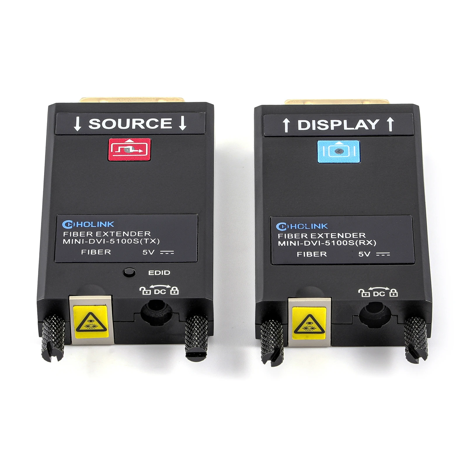 Mini 4K DVI to Fiber Converter High-definition Optical Transceiver DVI Fiber Extender LC Port 2kM