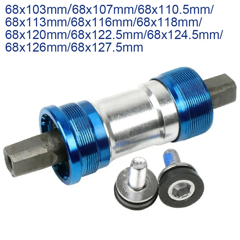 Phosphated Cups Anodized Sheath Bike Bottom Bracket With Square Taper Sealed Bearings Cartridge 103~127 5mm * 68mm