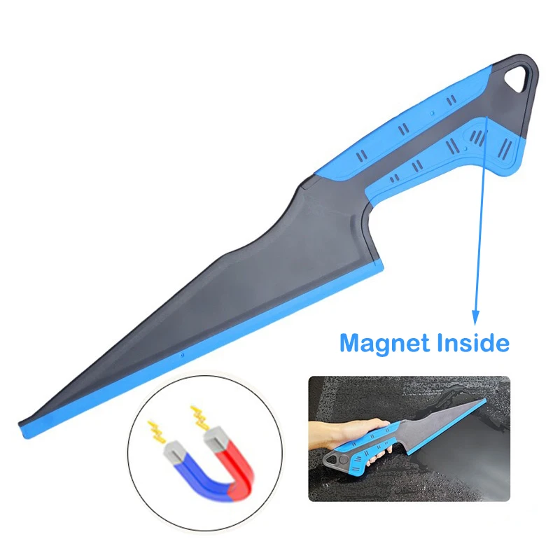 

TOFAR Magnetic Widened Car Wash Tool Rubber Squeegee Water Scraper Vinyl Wrap Windshield Glass Window Tint Cleaning Water Wiper