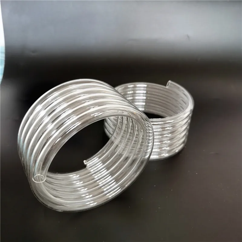 

5.75 coils customized clear spiral quartz tube for Muffle furnace