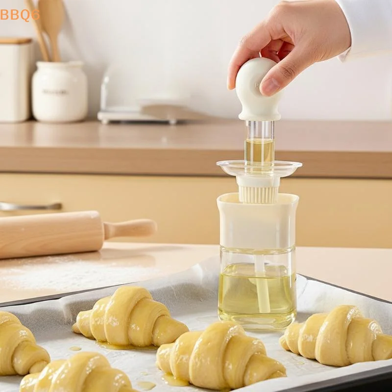 *1Pcs Oil Dispenser Bottle with Silicone Brush Cooking Grilling Kitchen Tool