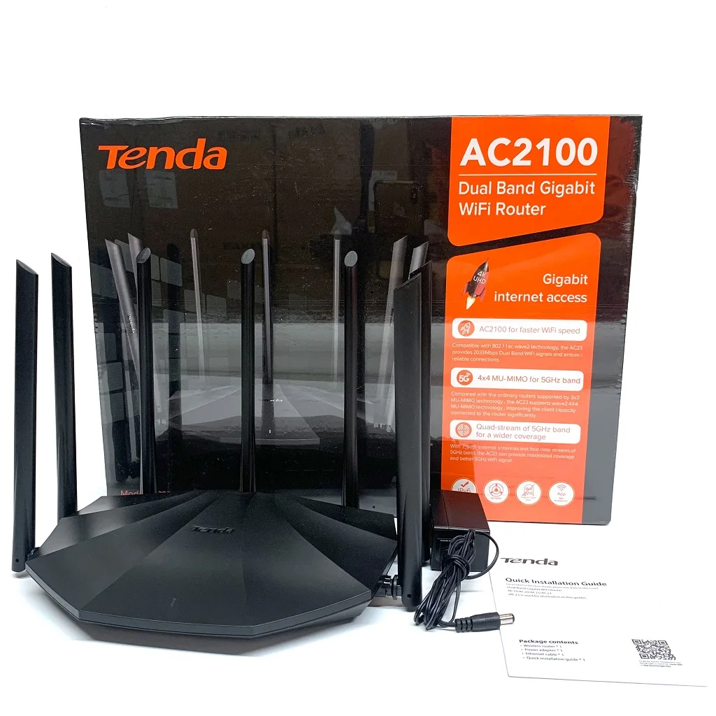 English version Tenda AC23 AC2100M Wireless WiFi IPV6 Home Coverage App Control extender Router