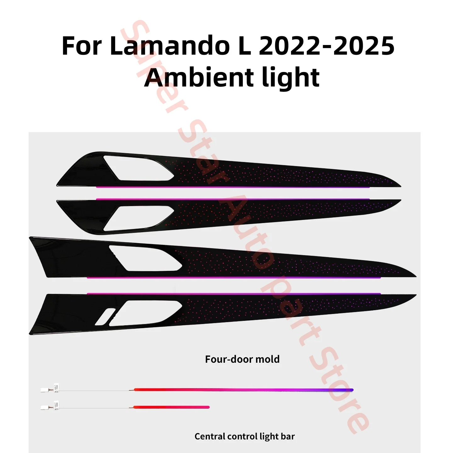 Automotive Ambient light for Volkswagen Lamando Door LED 64 color Atmosphere modification APP rearview mirror button control