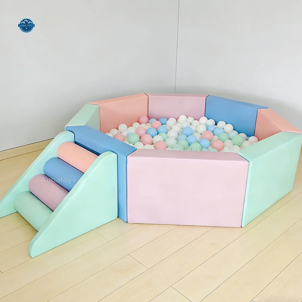 

Commercial Soft Play Kids Pastel White Softplay Equipment Set Indoor Outdoor Small Kids Playground Soft Play With Ball Pit