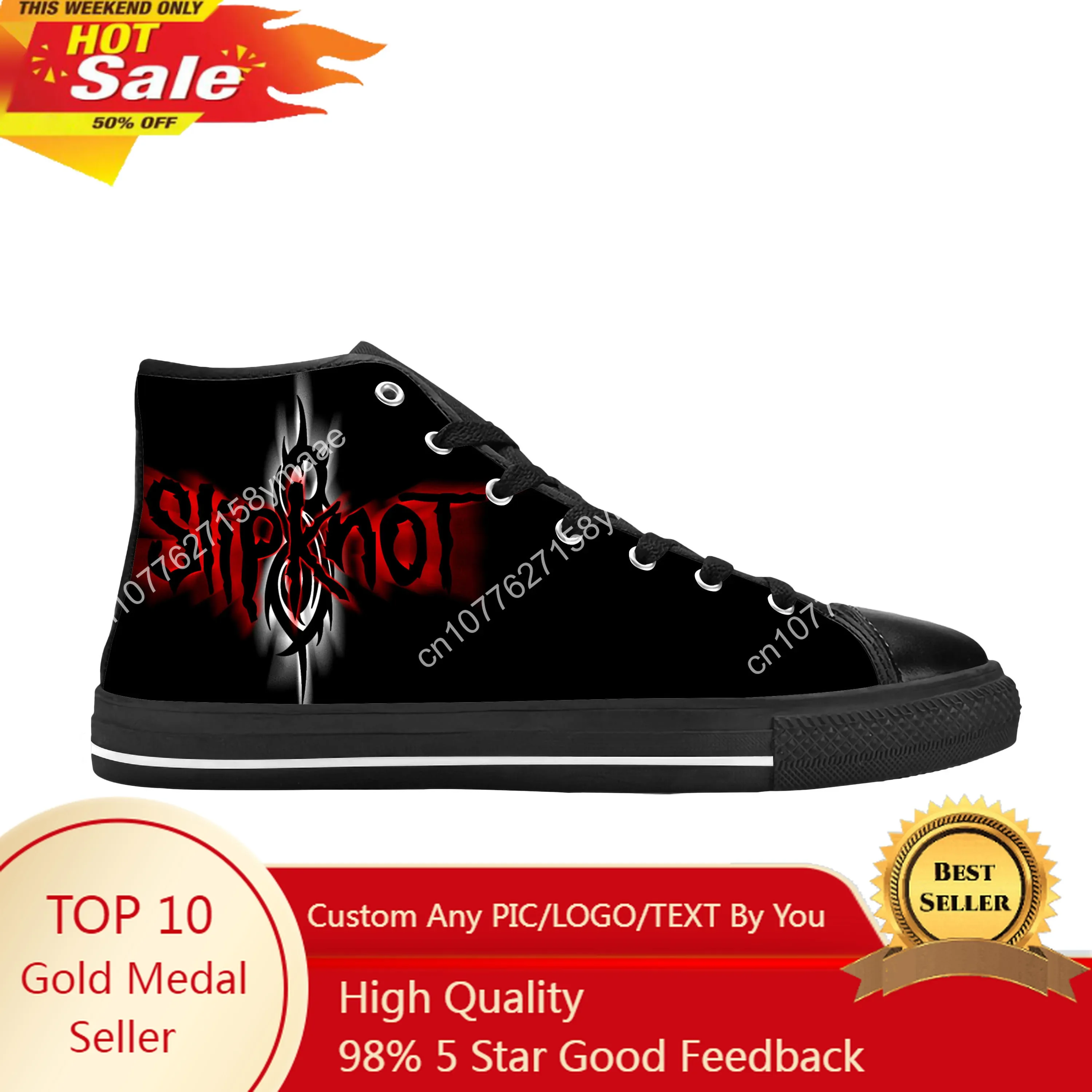 

S-Slipknots Heavy Metal Rock Band Music Singer Cool Casual Cloth Shoes High Top Comfortable Breathable Print Men Women Sneakers