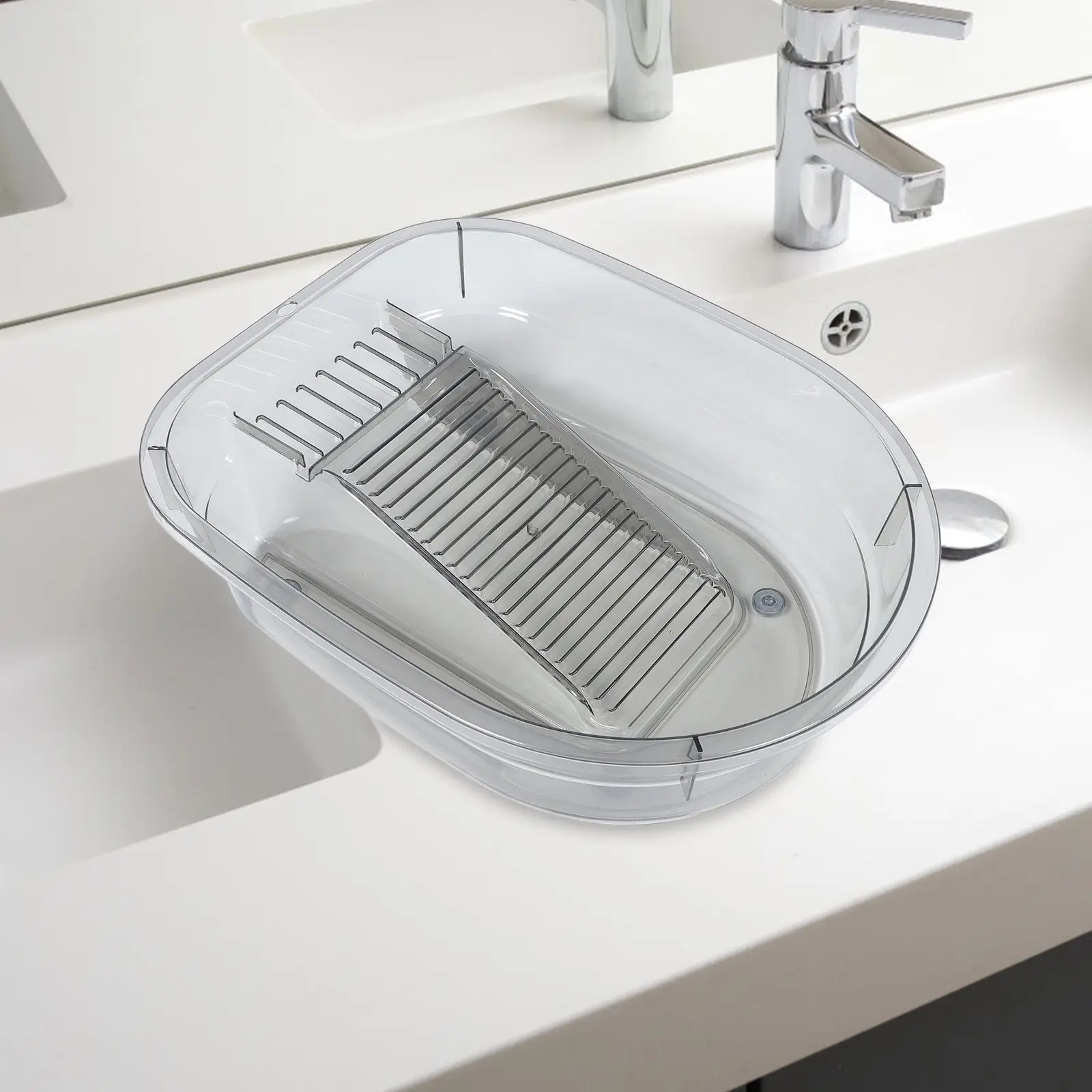 Washboard Basin Laundry Tub Newborn Baby Clothes Hand Washing Supplies Plastic Compact Durable Home Dormitory Kitchen Facility