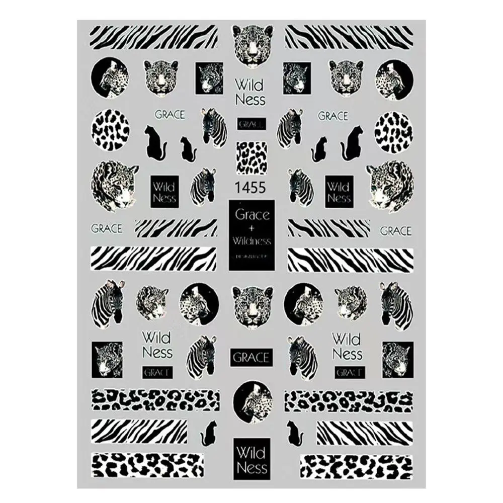 

Самоклеящиеся маникюрные инструменты с тигровым принтом, наклейки для ногтей с изображением тигра, леопардовые наклейки для дизайна ногтей, украшения для дизайна ногтей, 3D наклейки для ногтей