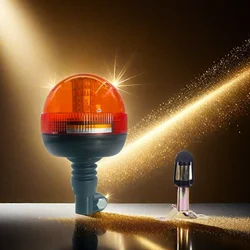 12V 24V 40 LED Amber Truck Car Tractor Flexible Warning Emergency Strobe Light Mount Flashing Beacon Rotating Signal Lamp