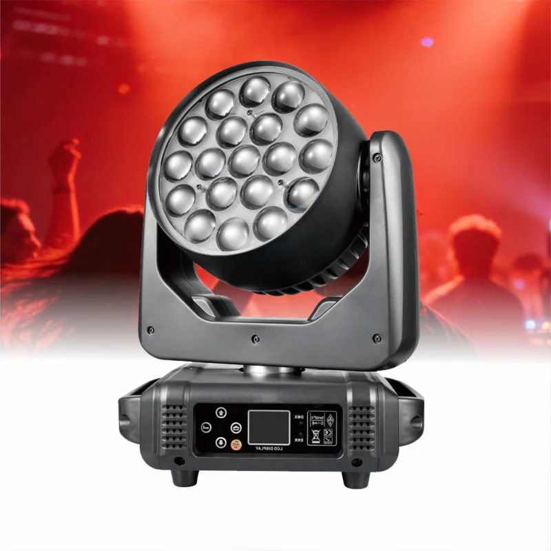 

Avastron 360W 19x15W LED Moving Head Wash Light RGBW 4-in-1 Zoom 540/270 Pan/Tilt Aluminum DMX512 Sound Control Stage Lights