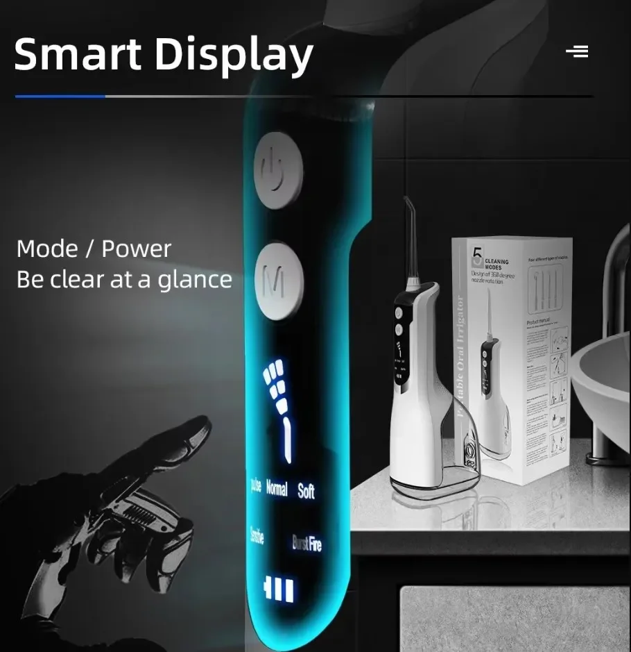 Xiaomi Water Flosser 5 Modes Irrigador Dental Water Tank Oral Irrigator Dental Flusher Usb Rechargeable Portable Teeth Cleaning - Image 2