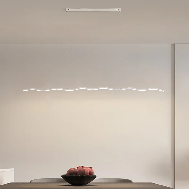 Nowoczesna lampa wisząca minimalistyczna LED E27 do baru, restauracji, nad stół, oświetlenie w stylu skandynawskim do dekoracji domu.