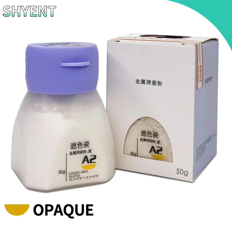

1PCS Dental Ceramic Metal Ceramic Powder PFM Paste Opaque Dentine Enamel Translucent 50g OP Color Blocking Porcelain Powder