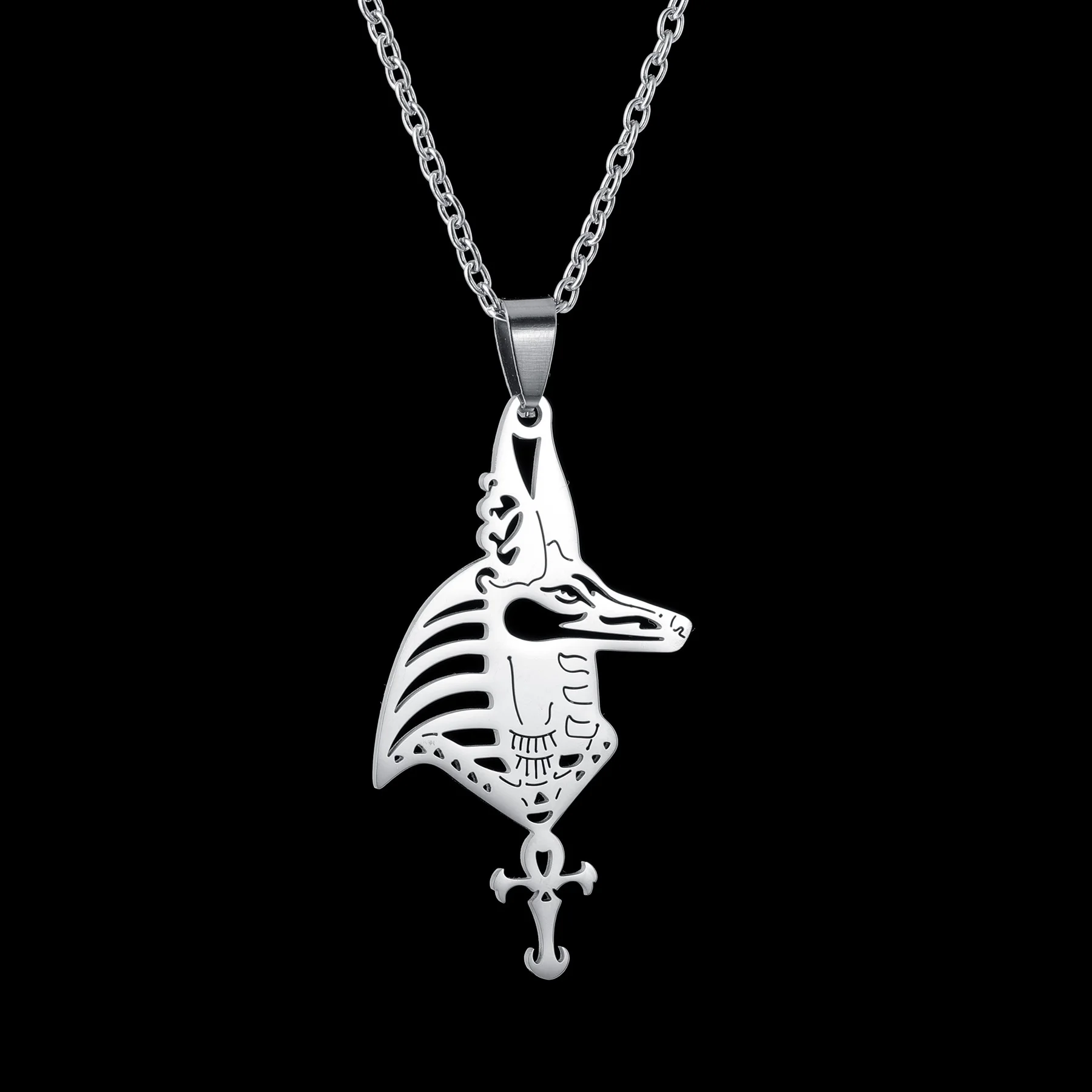 Witch Knot Necklace for Women Men Stainless Steel Religious Pagan Lucky Moom Islam Amulet Jewelry