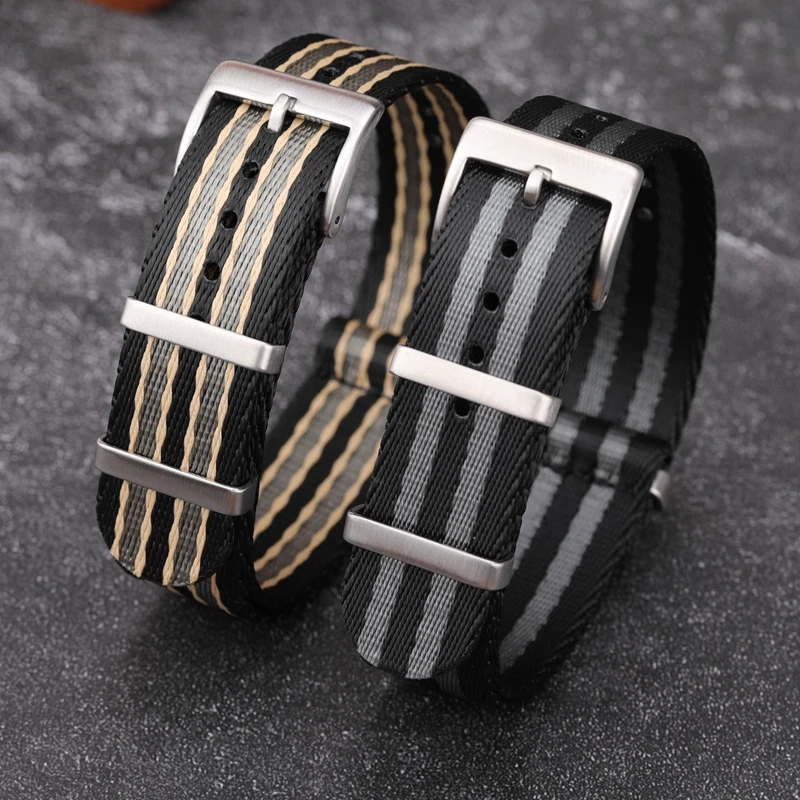 حزام ساعة قماشي عالمي 18 20 مم 22 مم حزام نايلون لساعة SEIKO Tissot Swatch Casio Omega حزام ساعة أنيق