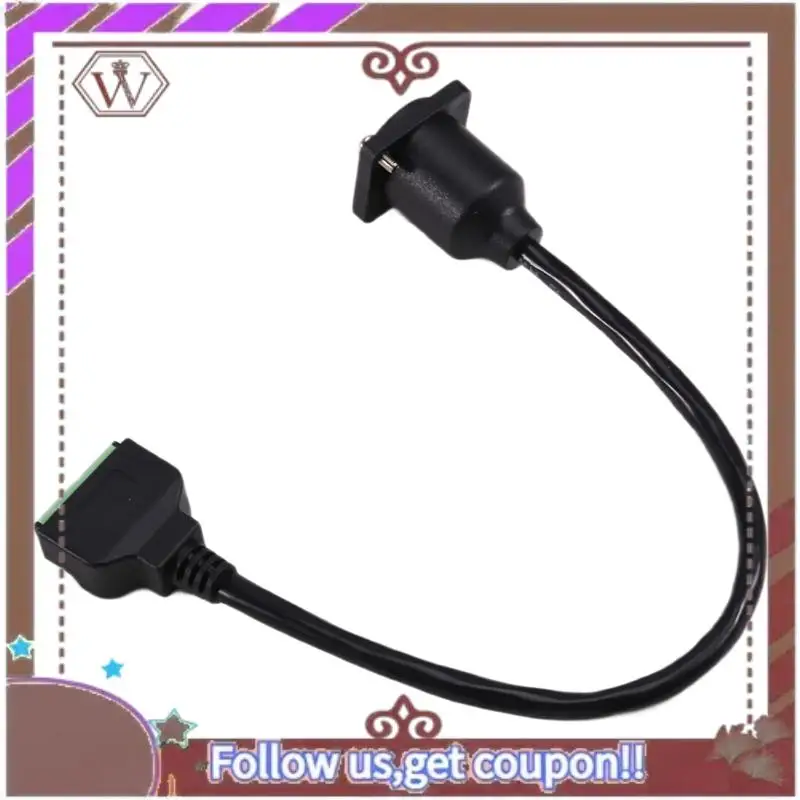 كابل إيثرنت ABBG-D من النوع 8P8C RJ45 مع حامل لوحة أنثى إلى كتلة طرفية زنبركية