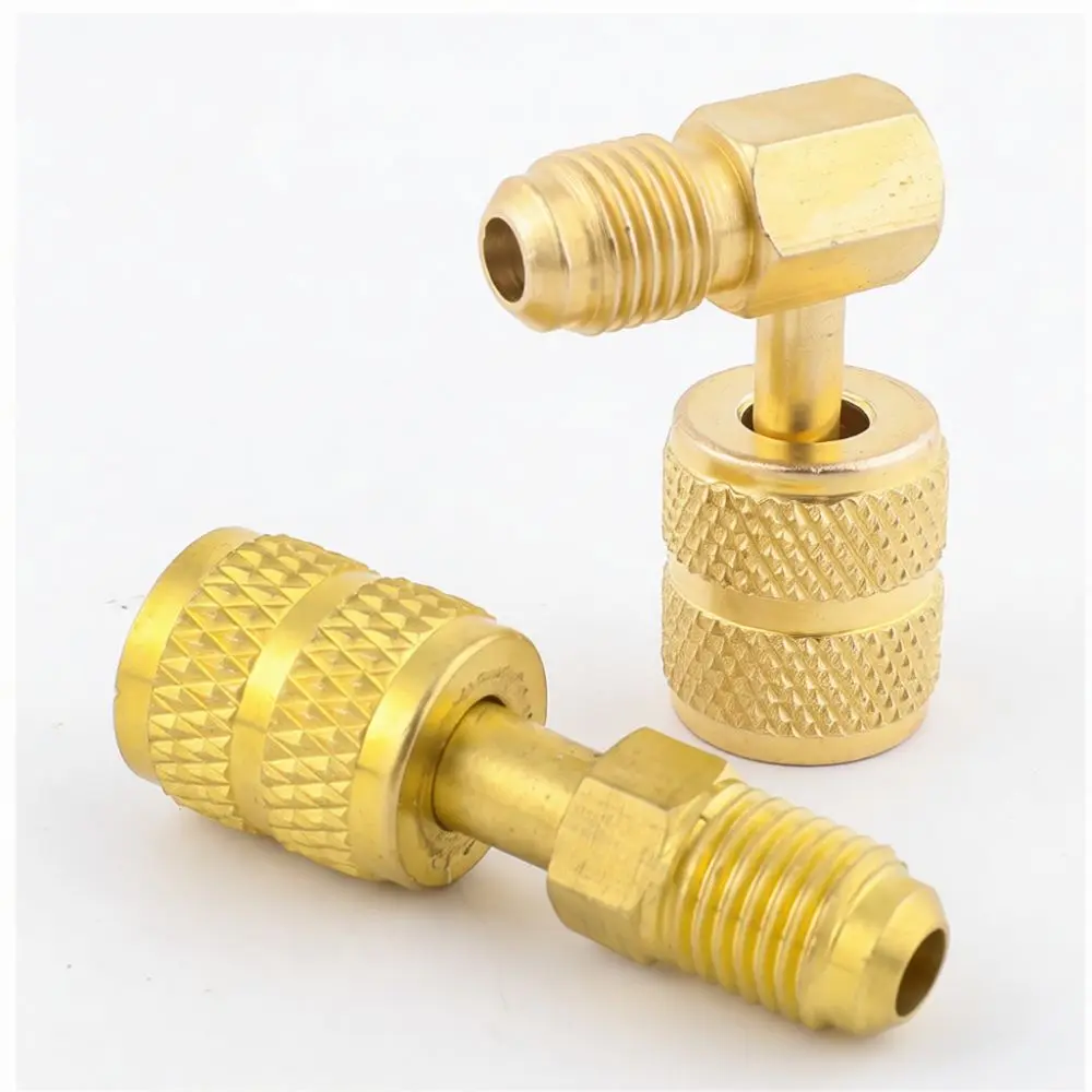 HVAC Refrigeration Charging Hose Connector R410A Adapter Male To Female Brass Fitting Air Conditioning Service Tool