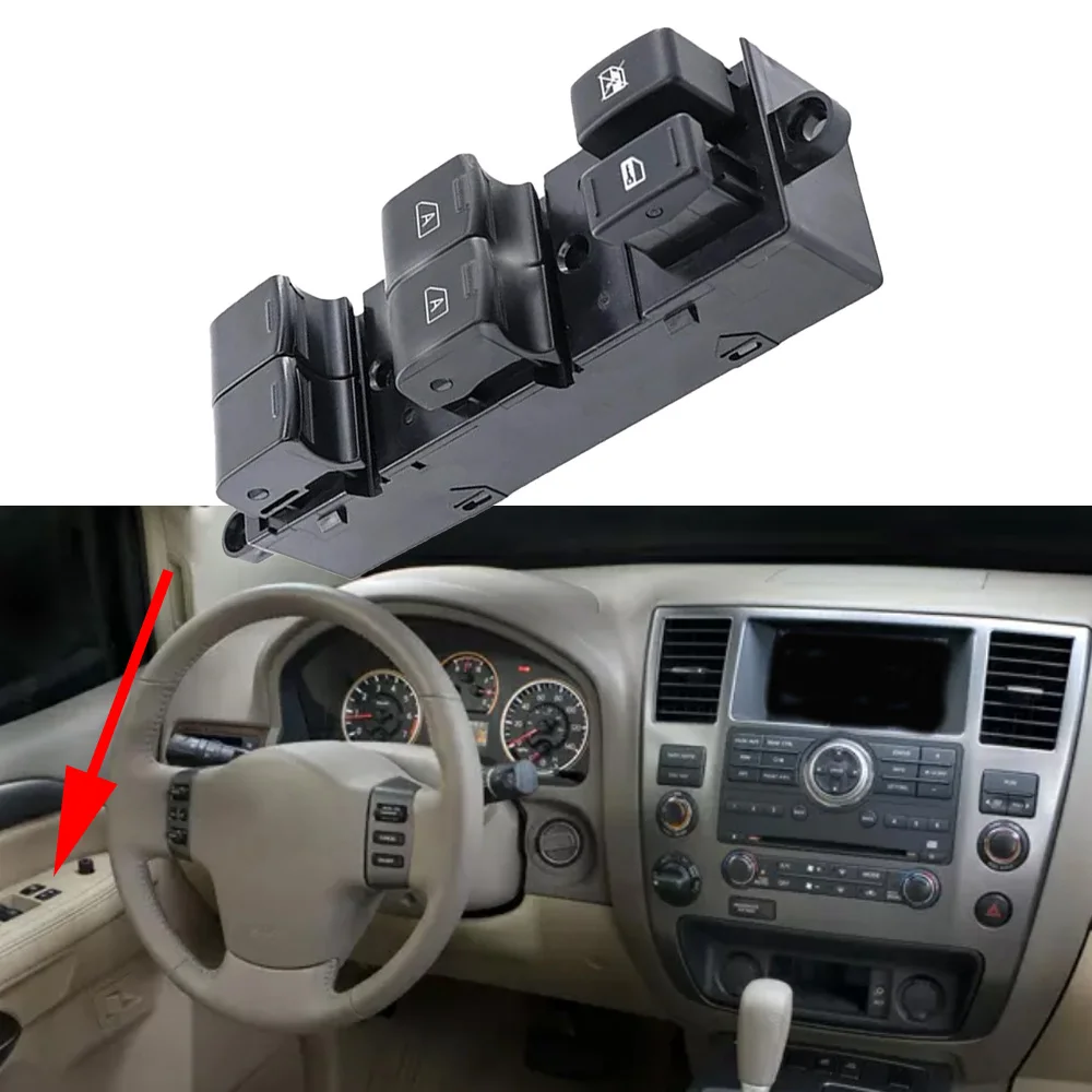 

Car Master Power Window Switch Lifter Control for Nissan Armada 2004-2008 Titan 2004-2015 Pathfinder Armada 2004 25401-ZT10A