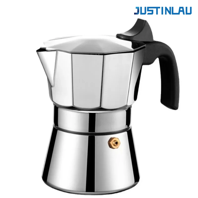 JUSTINLAU 150/300 مللي مثمنة إبريق قهوة من الفولاذ المقاوم للصدأ وعاء موكا المنزل الإيطالي ماكينة الاسبريسو اليد تخمير القهوة الملحقات
