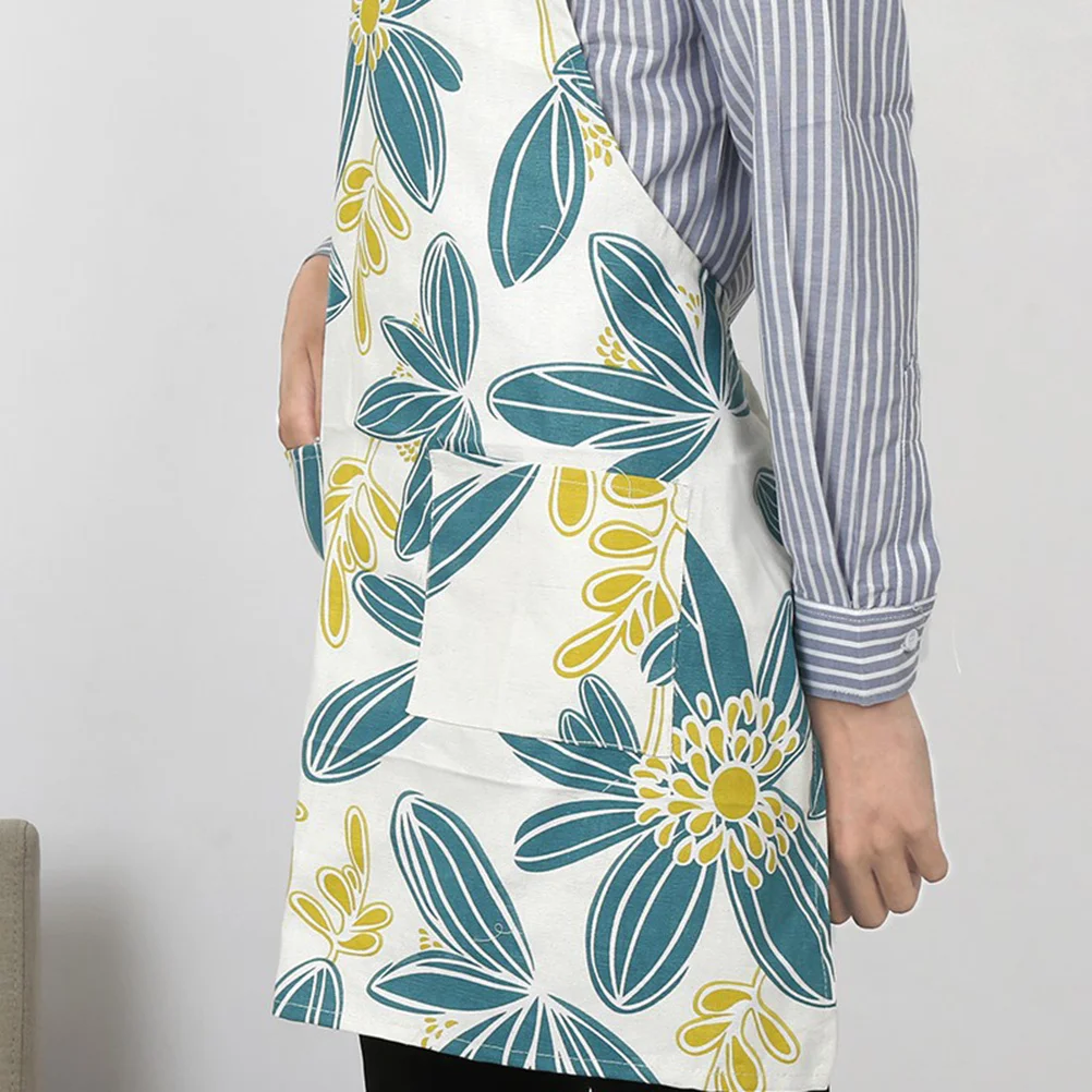 

Cotton Aprons for Cooking Baking Gardening Easy Wear Pockets Design Home Coffee Shops Restaurants Hotel Bar Wedding