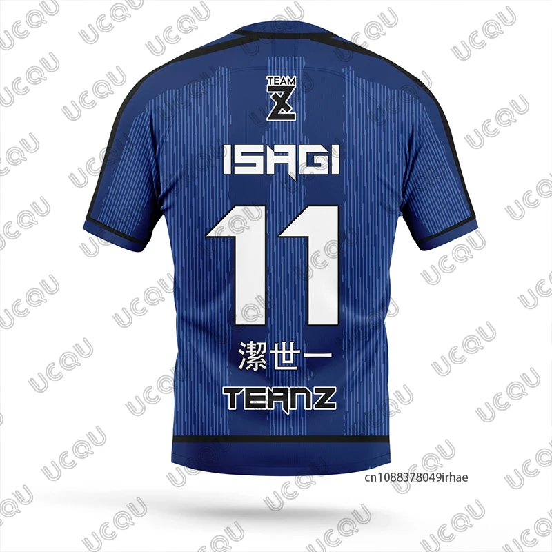 الصيف أنيمي الأزرق قفل فريق-Z نادي طباعة تيز أحد عشر جيرسي Isagi ناجي الرجال والنساء تي شيرتات قصيرة الاكمام ملابس رياضية غير رسمية للأطفال