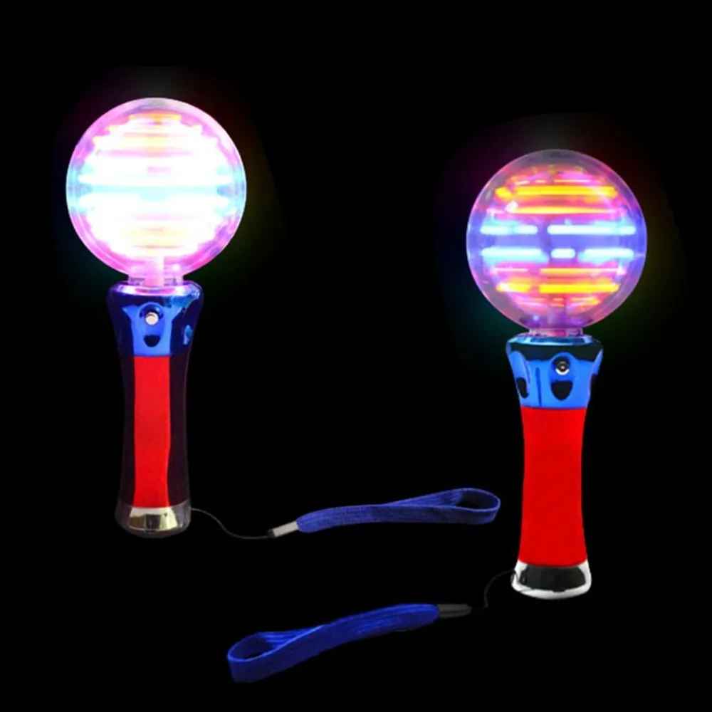 

LED Light Up Electroplated Round Ball Party Stick with Ten Pentagram Lights for Festivals Parades and Outdoor Celebrations