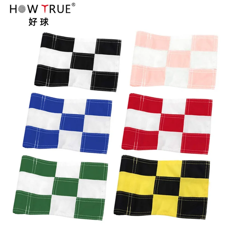 Mini Golf Flags Checkered 420D Nylon Mini Pin Flags for Yard Outdoor Home Backyard Garden