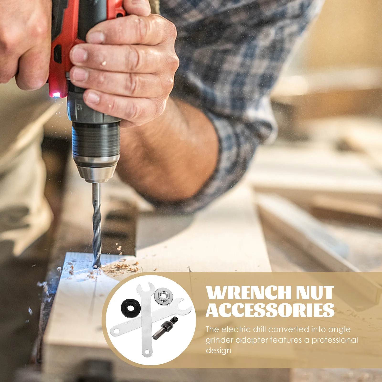 

1 Set Electric Drill Conversion Angle Grinder Attachment Kit For Polishing Cutting Rust Removal Angle Adapter Electric Wrench