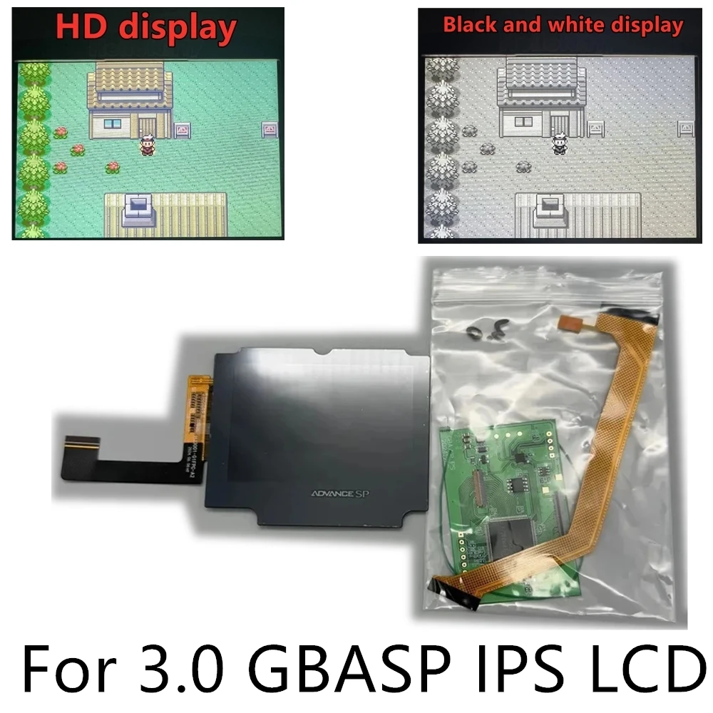

Новый 3.0-дюймовый IPS-экран оригинального размера с высокой яркостью для Game Boy Advance SP GBASP (2024)