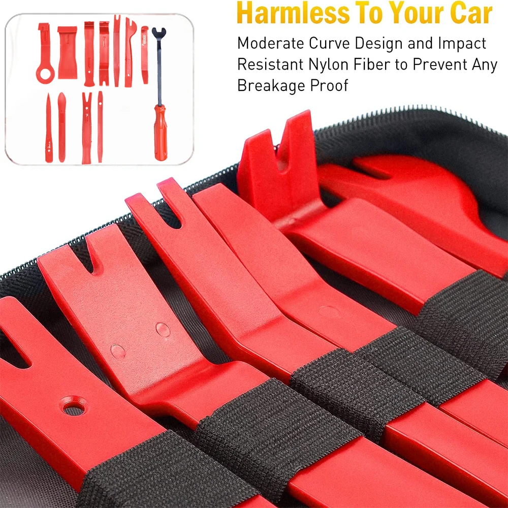5/11/12pcs Auto Door Clip Panel Trim Removal Disassembly Repair Tools Dashboard Plastic Panel Puller Kit Auto Accessories