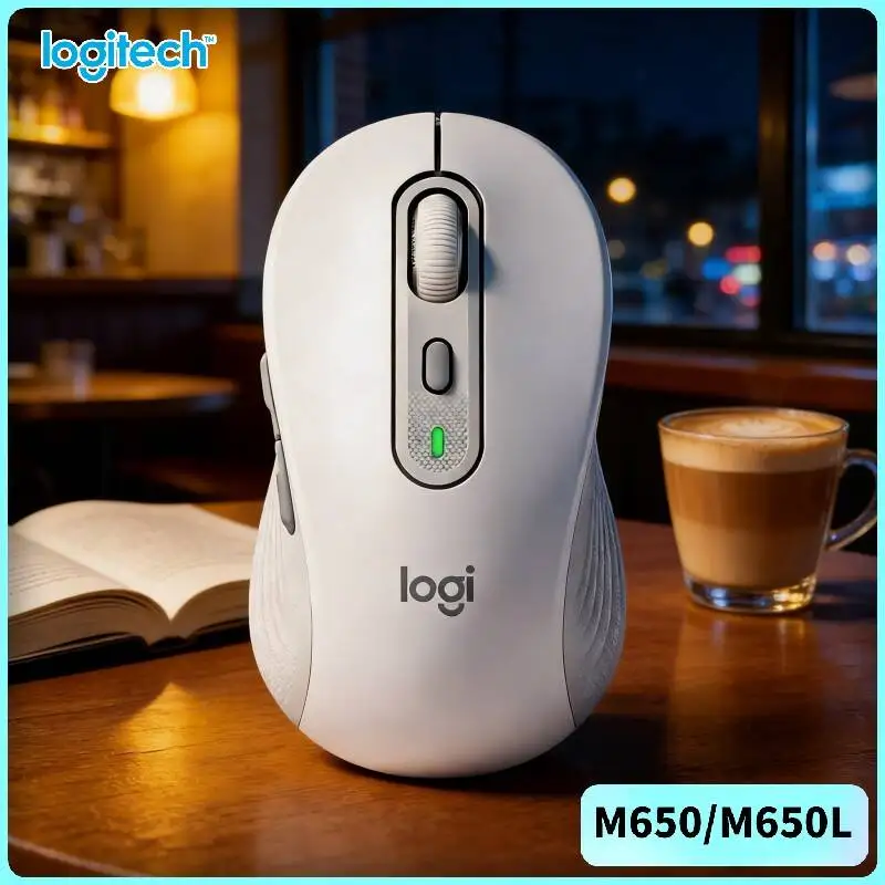 Logitech M650/M650L Wireless Mouse - Rubber Grips, 5 Programmable Buttons, 4000 DPI Tracking, 24-Month Battery