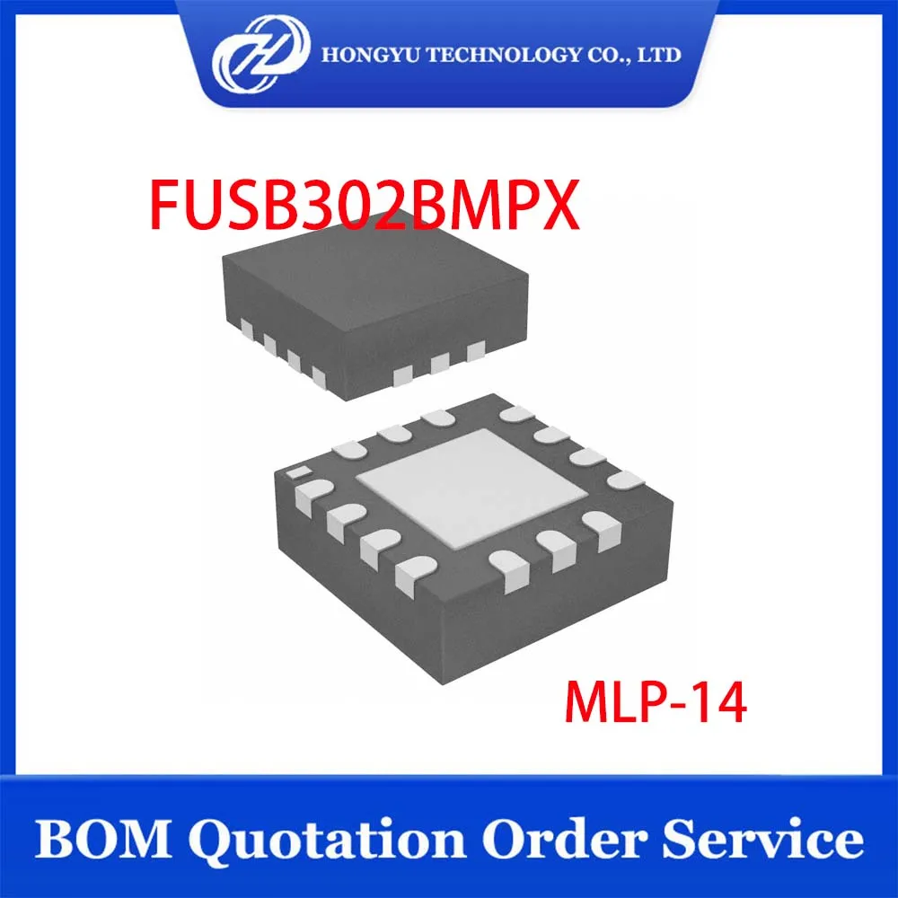 5 Pieces/Lots FUSB302BMPX FUSB302BMP FUSB302B FUSB302 302 MLP-14 IC USB TYPE C CTLR PROGR 14-MLP IC Chipset