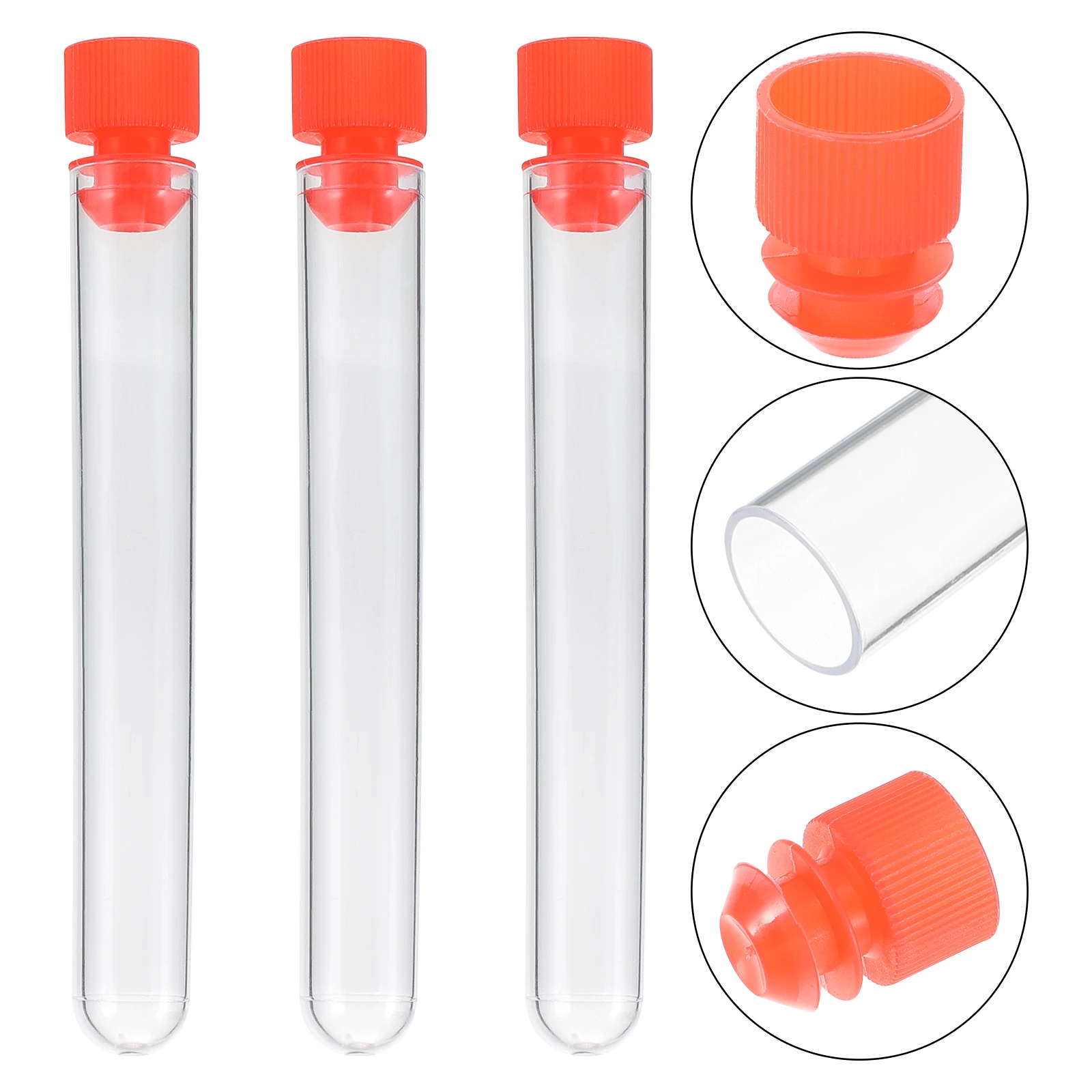 

40 Pcs Blood Test Tube Scientific Experimental Tubes Storage with Caps Toddler Stoppers
