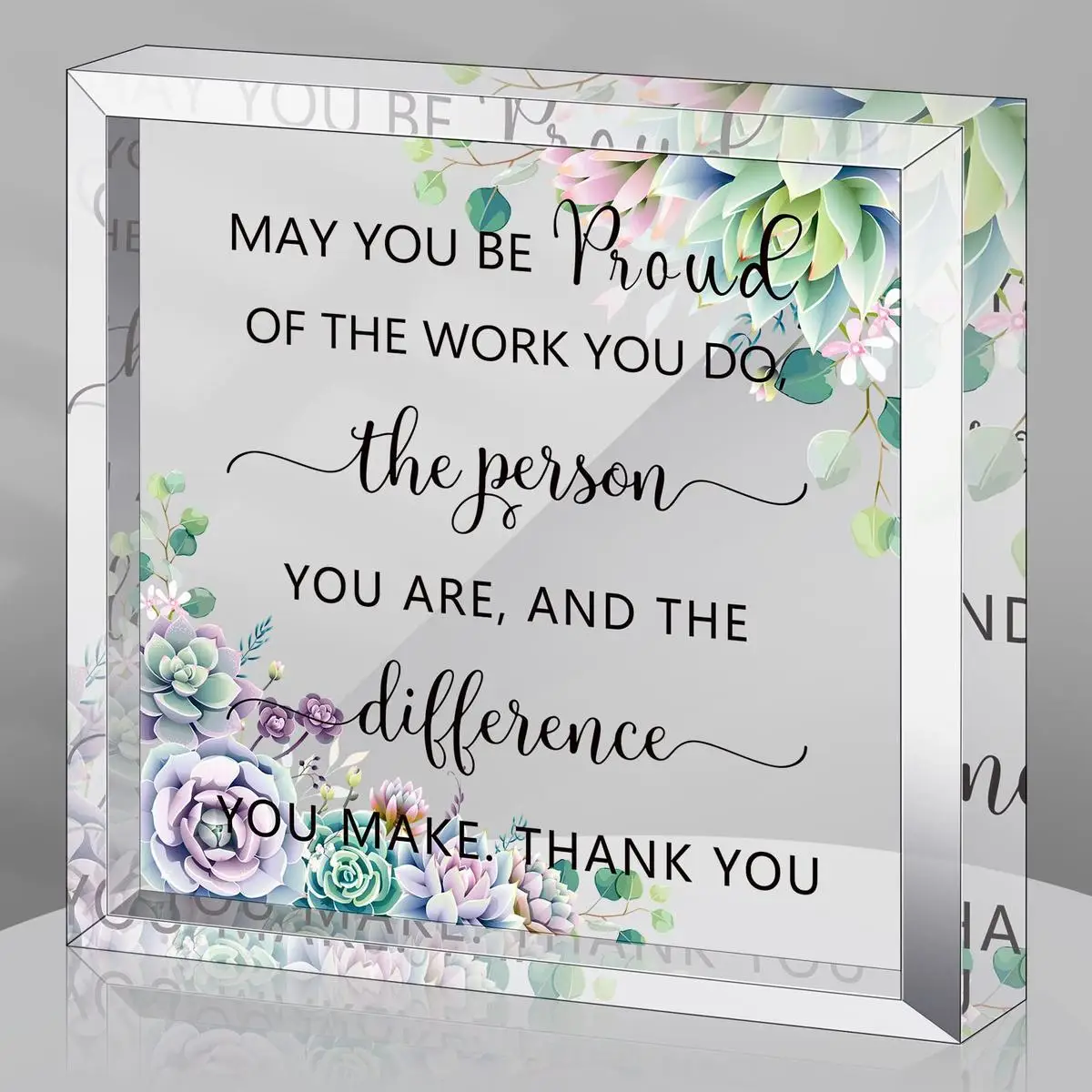 Acrylic thank-you gift, employee thank-you gift, may you feel proud of your work, and bid farewell to retirement gift