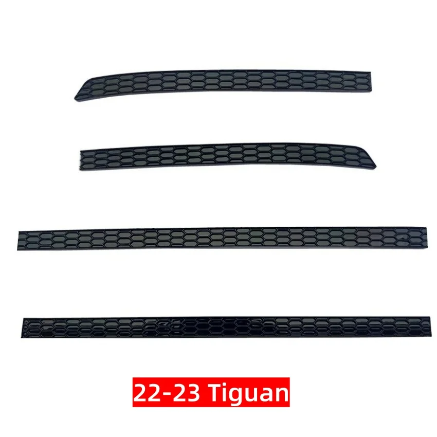 1 Pair Car Rear Bumper Reflector Cover Trim for VW Tiguan L Series 2017-2023 Insert Set Honeycomb Brake Light Decorative Panel