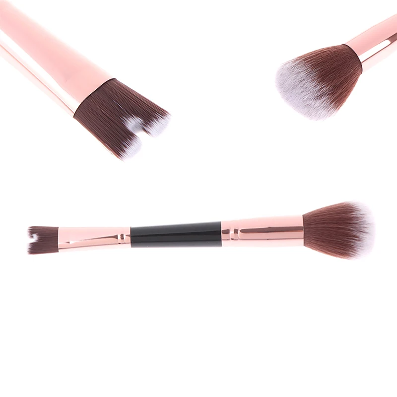 Pinceau de maquillage en forme de U pour Contour du nez, double extrémité, ombre de nez, fond de teint, surligneur, Blush, outils cosmétiques de beauté pour le visage
