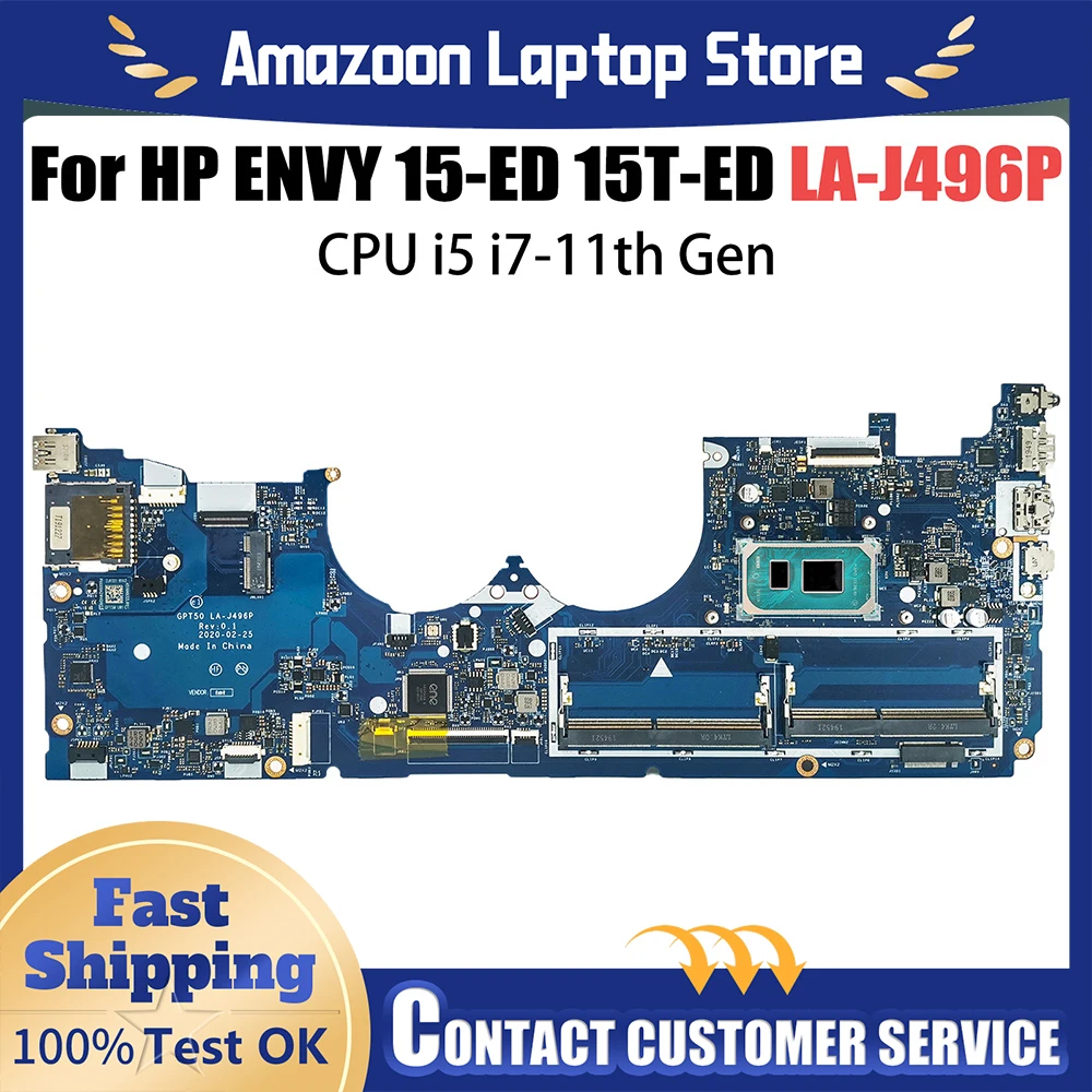

For HP ENVY 15-ED 15T-ED Laptop LA-J496P i5-1135G7 i7-1165G7 M20703-501 M20700-601 Motherboard Full Tested X360 100% Tested