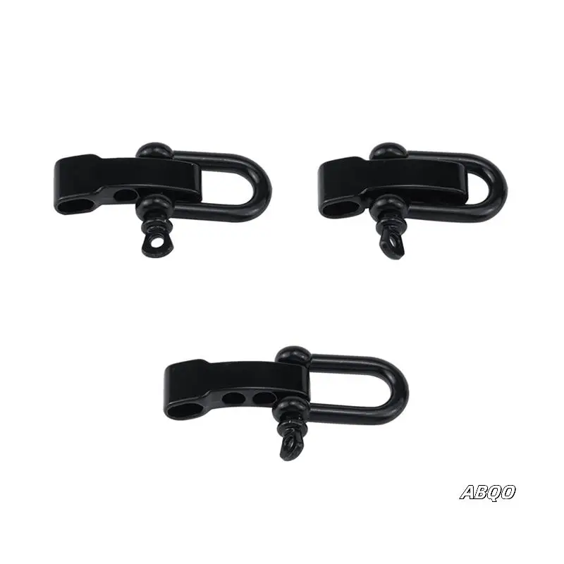 

20Pcs Paracord Bracelet Shackle Buckle, Bow Anchor Shackle Clasp D Shackle Clip Adjustable For Survival Bracelet Black