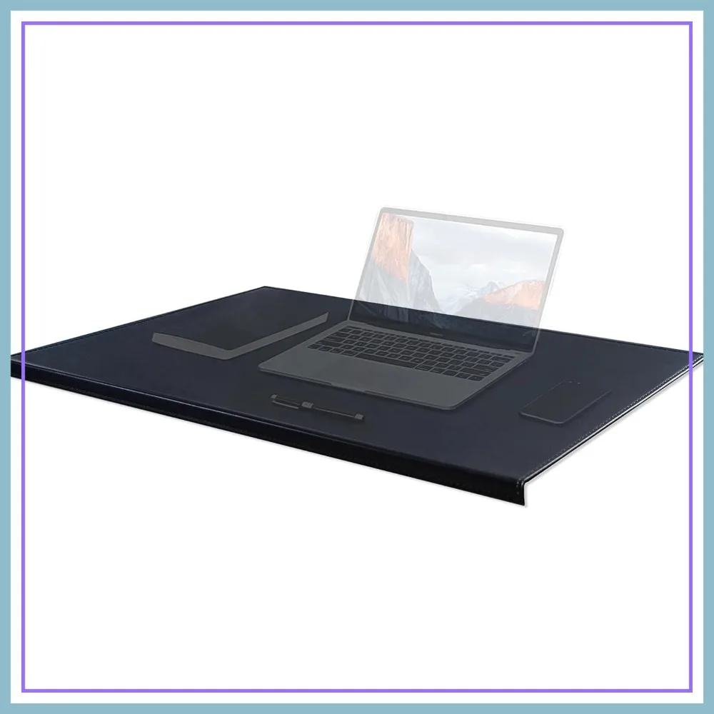 

27.55"x 18.9" Soft PU Leather Desk Mouse Pad with Anti-Slip Base, Office Blotter Protector