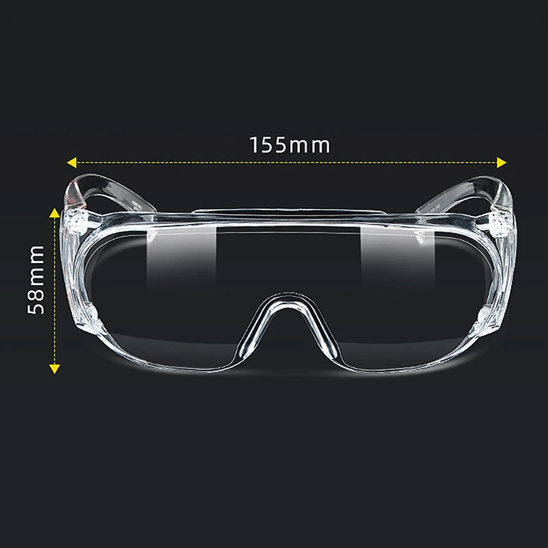 Safety Glasses Goggle Manicure Lab Protective Eye Wear Lens Workplace Anti-Dust Glasses Unisex Transparent Fog&Uv Resistant