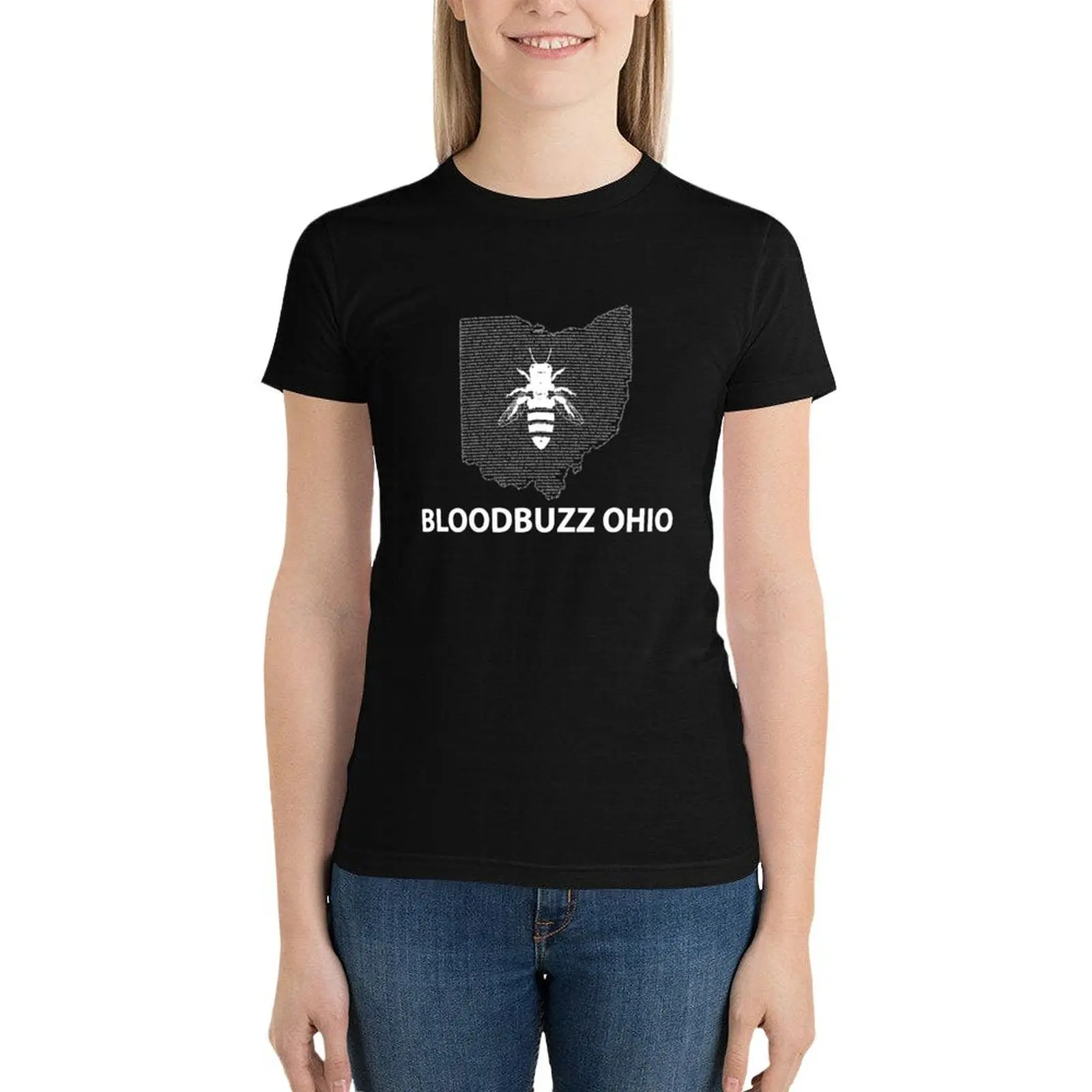 

Bloodbuzz Ohio T-Shirt plus size tops shirts graphic tees t shirts for Women