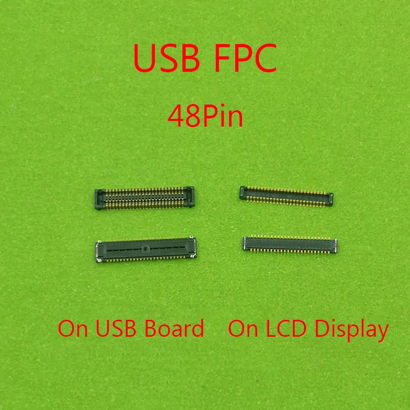 5Pcs LCD Display Screen FPC Connector For Samsung Galaxy A12 A125 A125F M12 M127 M127F USB Charger Charging Contact 48 78 Pin